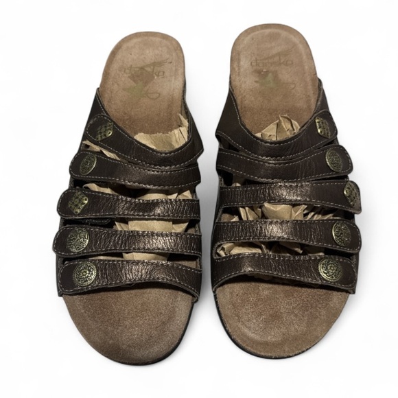 Dansko Janie sandals slide on Brown Leather Bronze Comfort 41 
US 11 11.5 - Picture 1 of 5